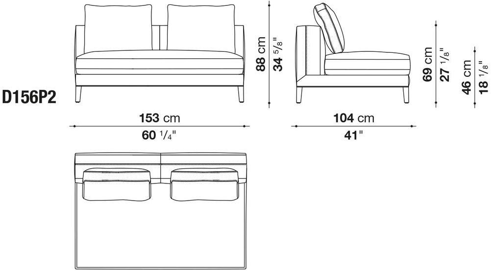 Maxalto Модульный угловой диван из ткани Dives sun-id-1407259 - Вид №16