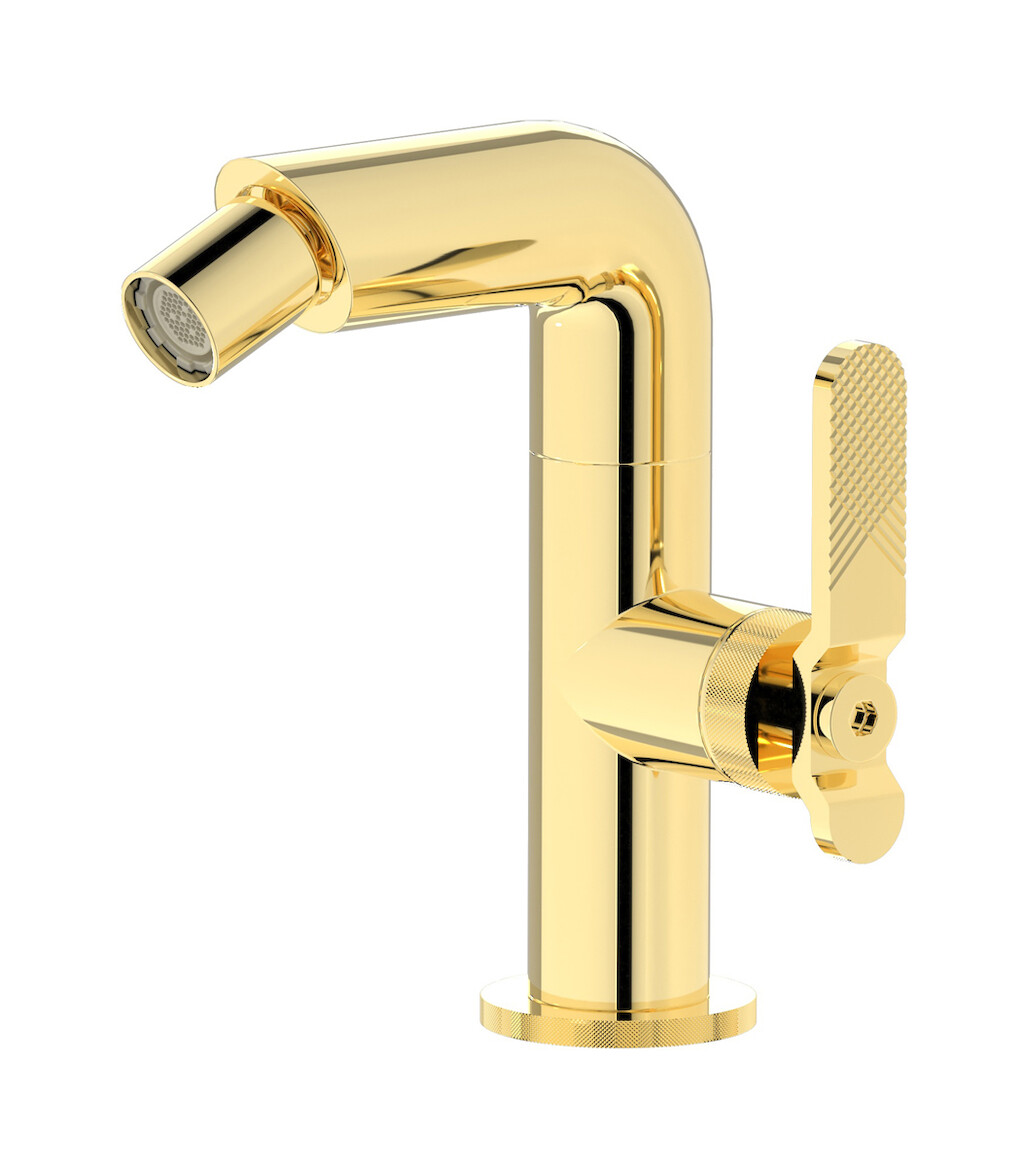 Смеситель для биде на 1 отверстие в комплекте с донным клапаном. WE ARE IB b2220ii Pale Gold Bold