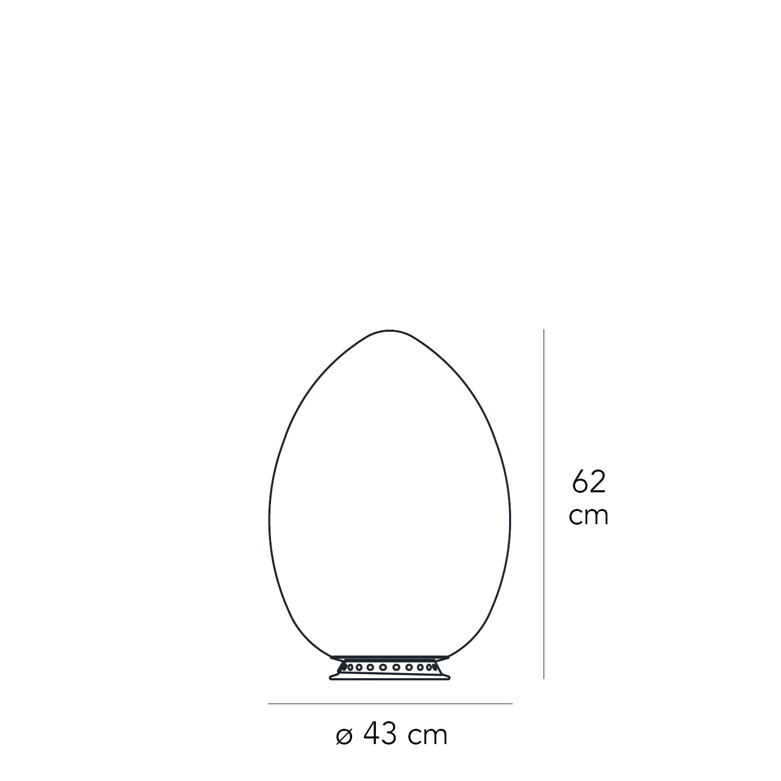 Настольная лампа из дутого стекла FontanaArte яйцо ARCH-00033255 - Вид №7