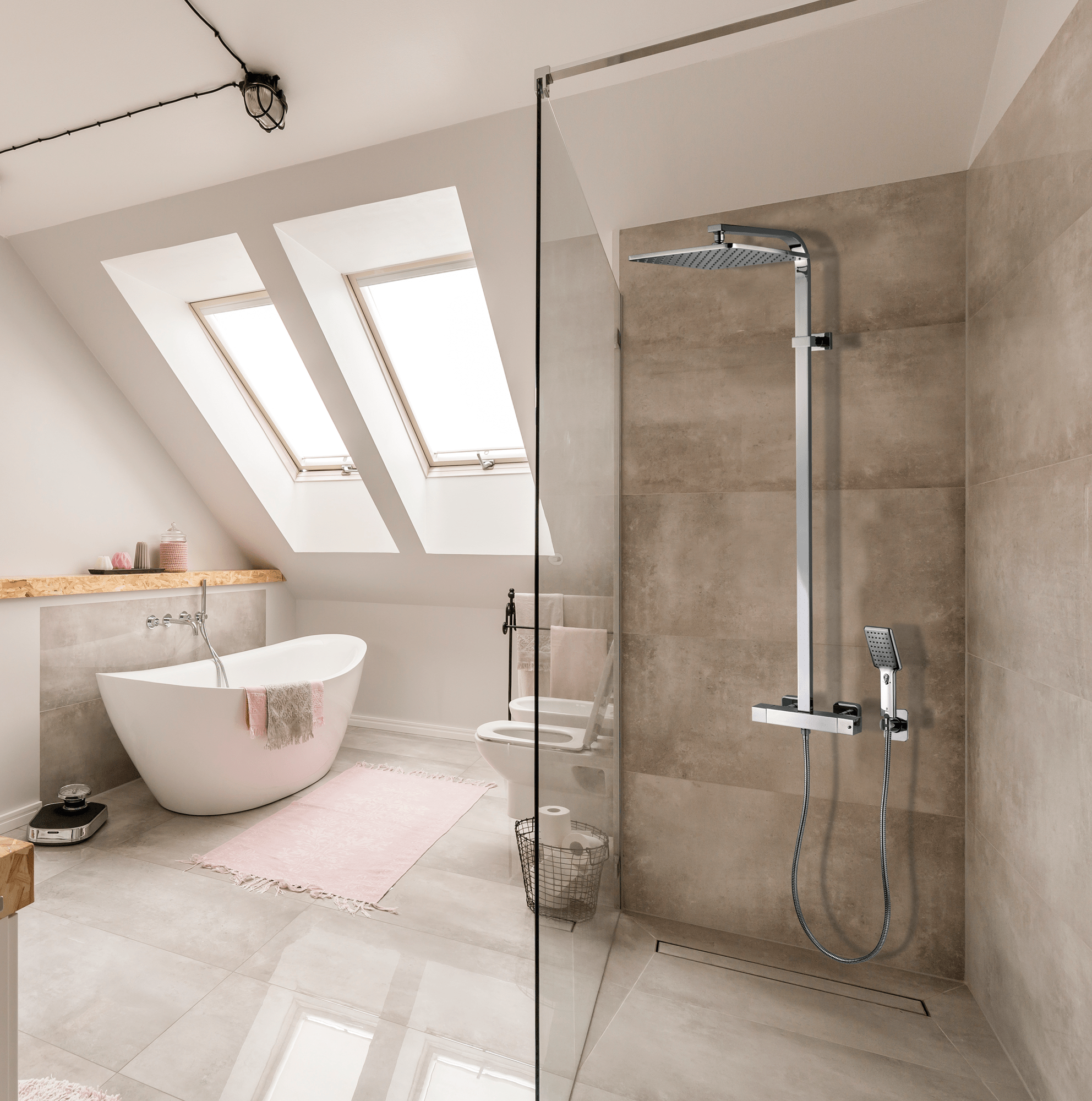 L40001 Душевая колонна COSMO 280 x 280 mm - Termostatico BOSSINI  - Вид №1