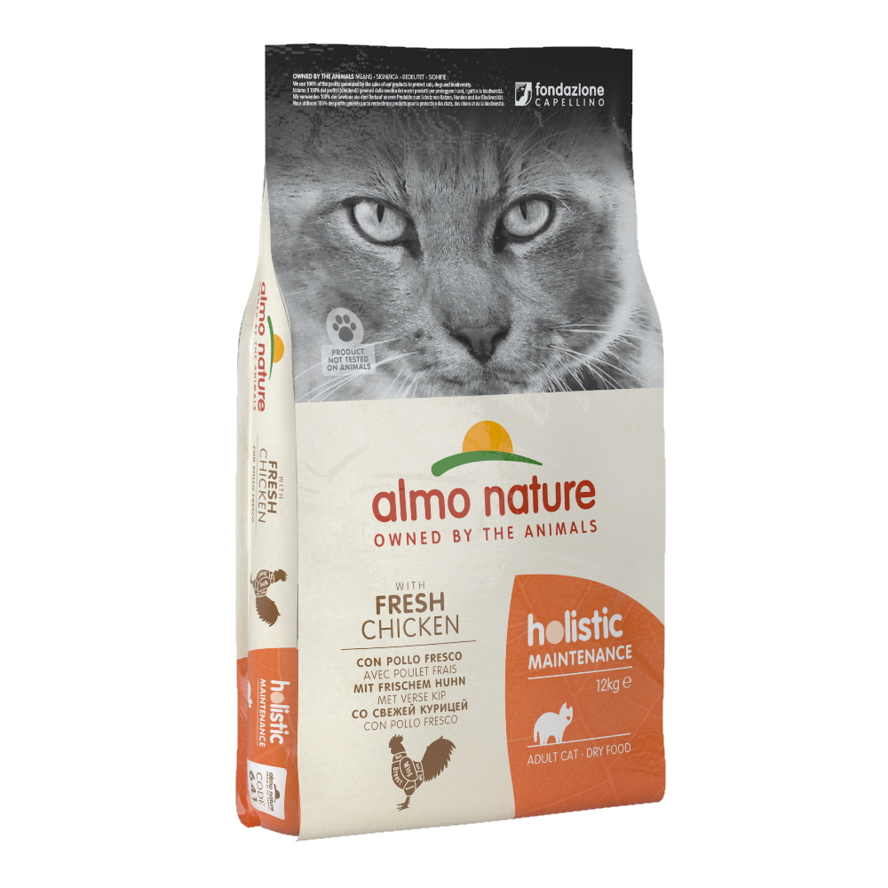 ПР0059724 Корм для кошек Holistic-Maintenance курица с коричневым рисом сух. 12кг Almo Nature 