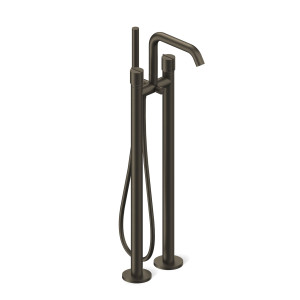 Смеситель для ванны с 2 отверстиями с ручным душем