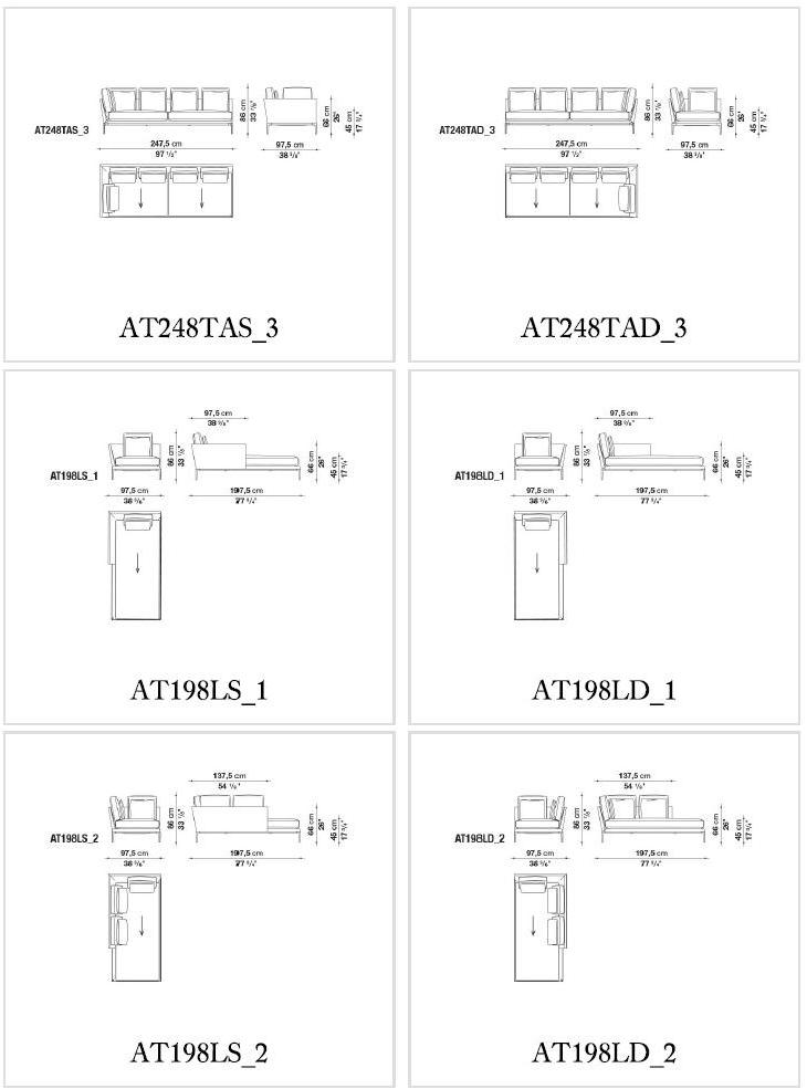 B&B Italia Угловой диван в ткани Atoll sun-id-1427879 - Вид №4