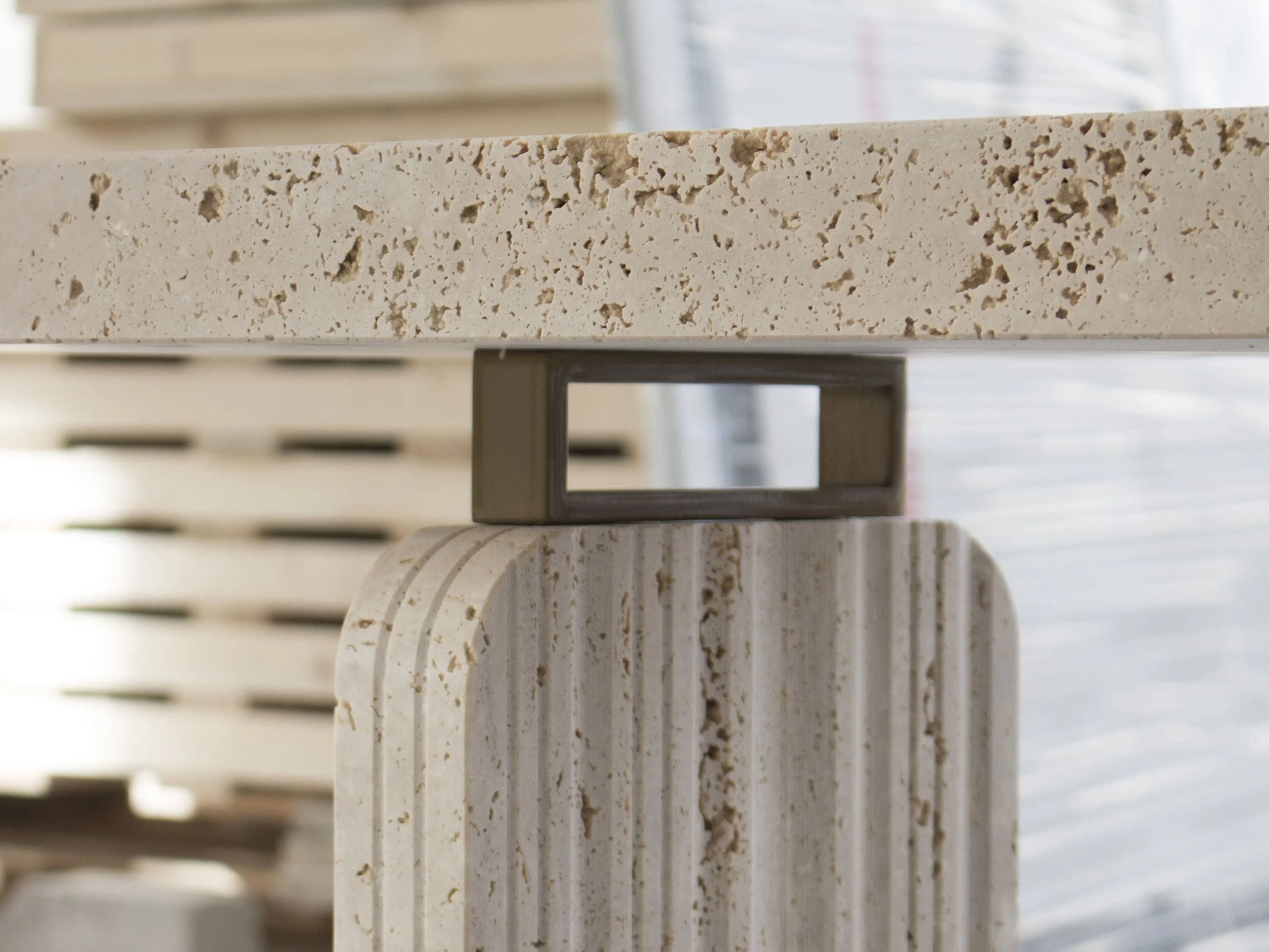 Прямоугольная консоль из травертина Davani Purity ARCH-00072508 - Вид №10