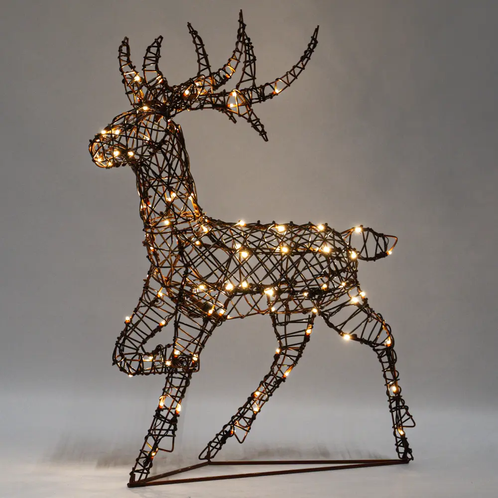 89367763 Набор светящихся новогодних фигур "Олени с санями" IP44 240LED STLM-1395751 Santreyd  - Вид №11