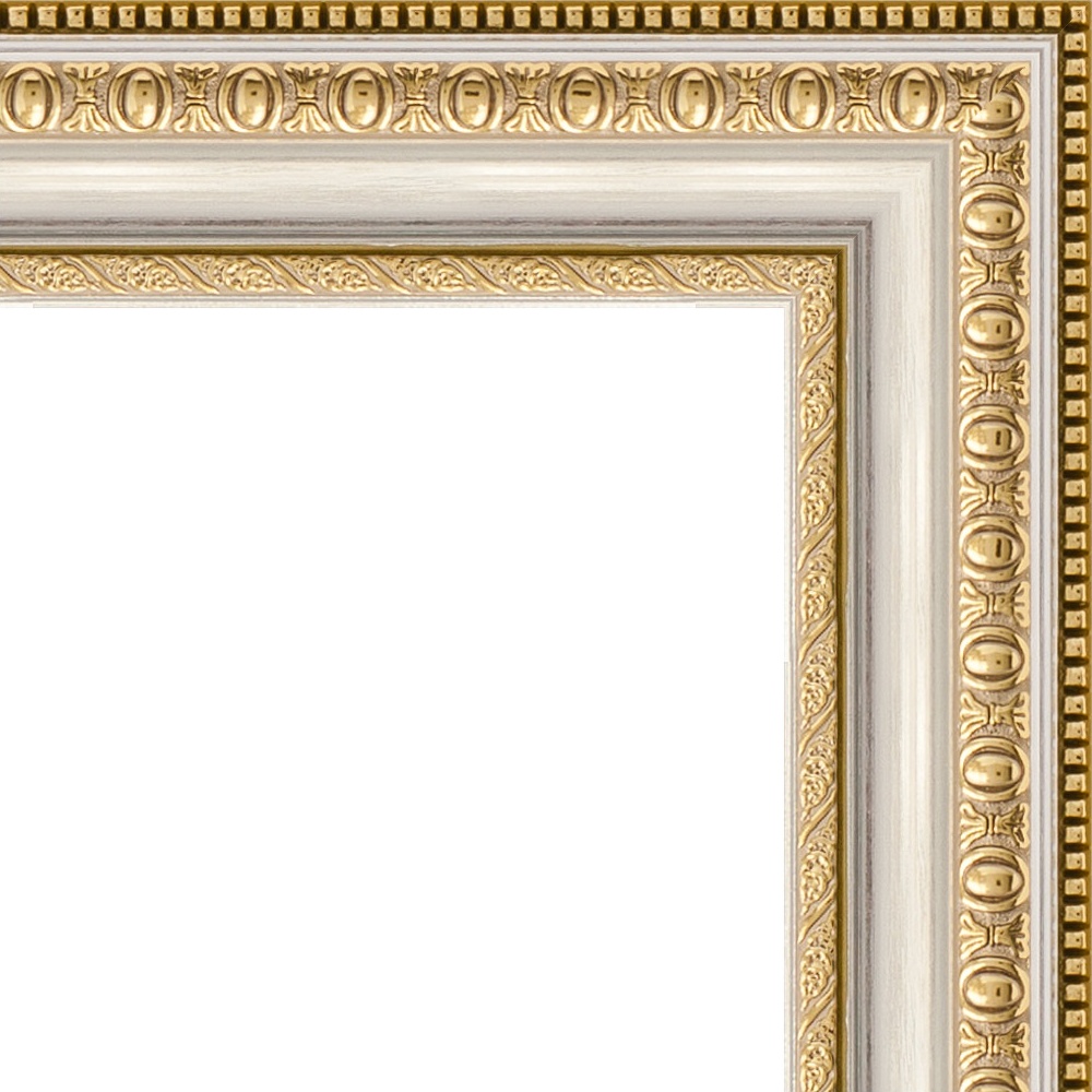 BY 1349 Зеркало в багетной раме - золотые бусы на серебре 60 mm EVOFORM Definite - Вид №4