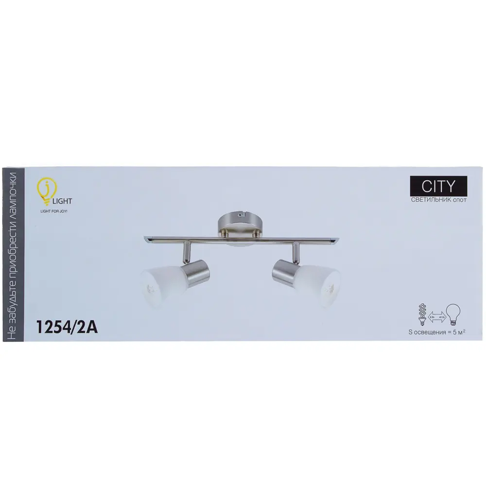 Спот поворотный City, 2 лампы, 5 м², цвет никель 18714247 STLM-2059931 J-LIGHT  - Вид №3