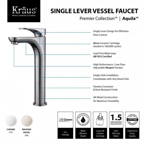 Смеситель для раковины Coda FVS-13900BN krausru  - Вид №5