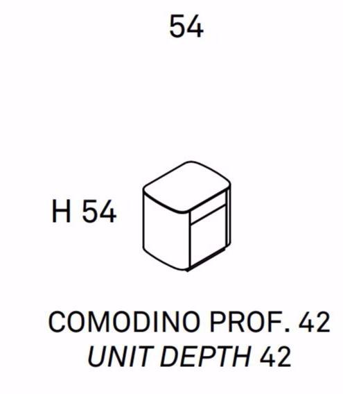 Caccaro Прямоугольная прикроватная тумбочка из лакированной древесины Sideview sun-id-1440577 - Вид №1