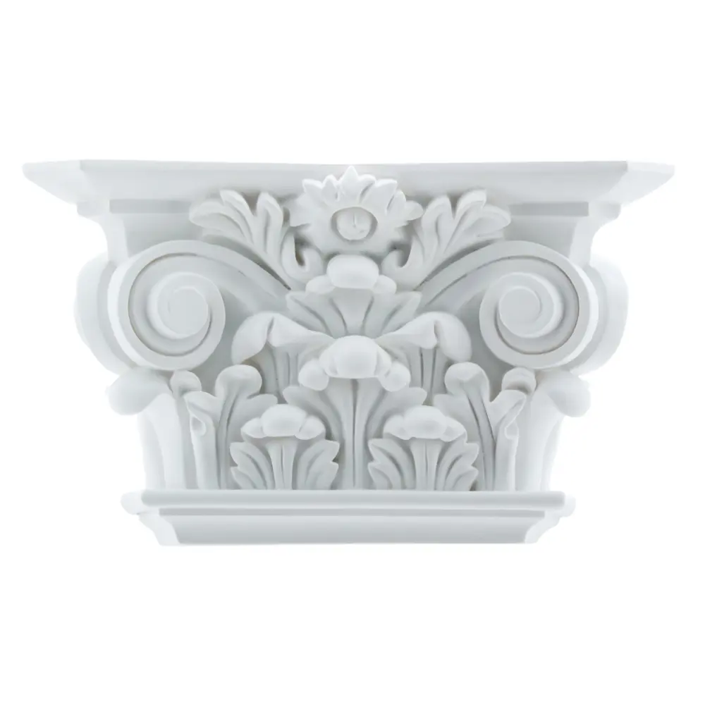 Капитель к пилястре полиуретан Decomaster DK-82211 белая 152 мм STLM-2164965