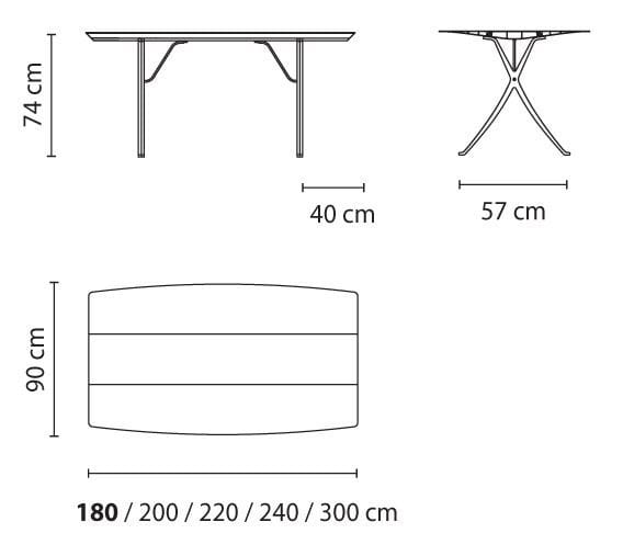 Прямоугольный алюминиевый стол BD Barcelona TABLE B 90 - ALUMINIUM ARCH-00106562 - Вид №4