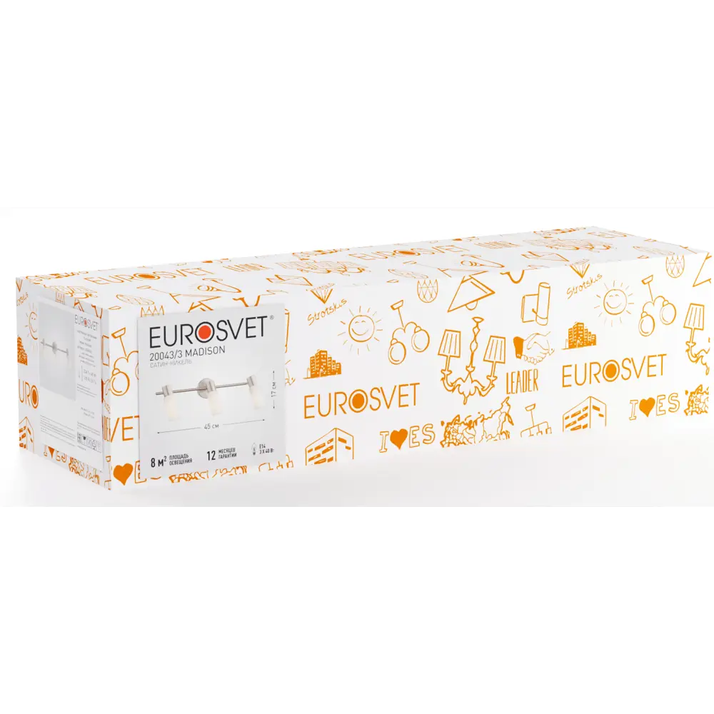 Спот поворотный Eurosvet 20043/3, 8 м², 3 лампы, цвет сатин-никель 88281167 STLM-2202916  - Вид №5