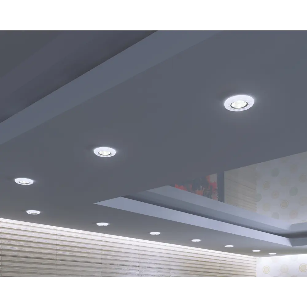 Светильник точечный встраиваемый Milano 51201 с LED-подсветкой под отверстие 60 мм, 2 м², цвет белый 82411460 STLM-2073136 ITALMAC  - Вид №3
