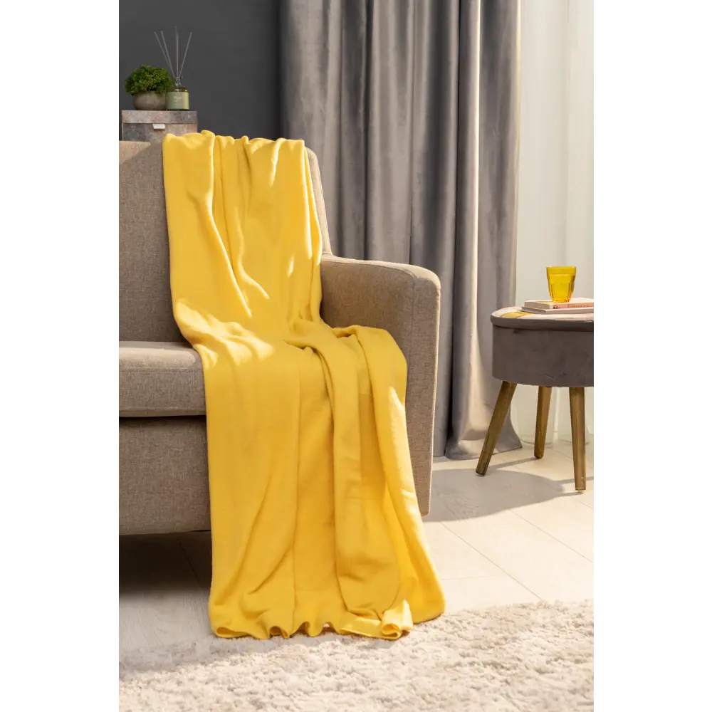 Плед Ardenza Arimno 130x170 см флис цвет желтый 84256212 STLM-2096860 - Вид №3
