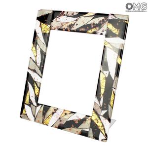 3156 ORIGINALMURANOGLASS Фоторамка Нюанс - чёрная - Original Murano Glass OMG 5 см