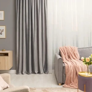Штора на ленте со скрытыми петлями Inspire Tony 200x280 см цвет серый Granit 3 82113057 STLM-2035772