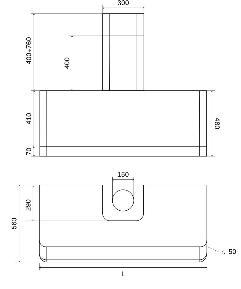 Настенный вытяжной шкаф из нержавеющей стали Ilve Panoramagic ARCH-00144406 - Вид №2