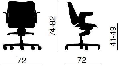 Quadrifoglio Стул для руководителя с низкой спинкой Dea sun-id-1368042 - Вид №5