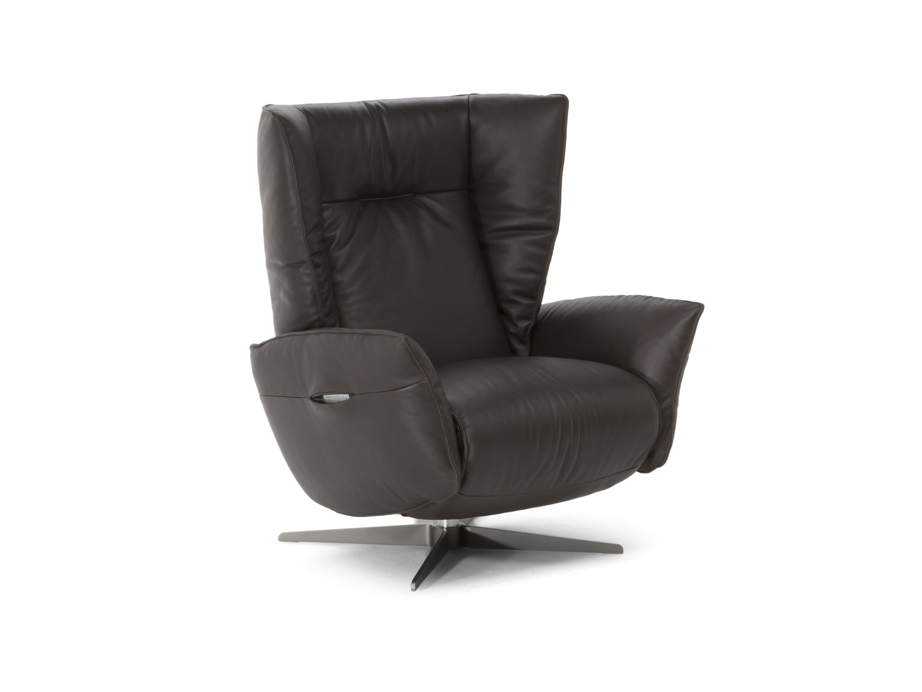 Кожаное вращающееся кресло с подставкой для ног Natuzzi Italia TULIP ARCH-00102287 - Вид №1
