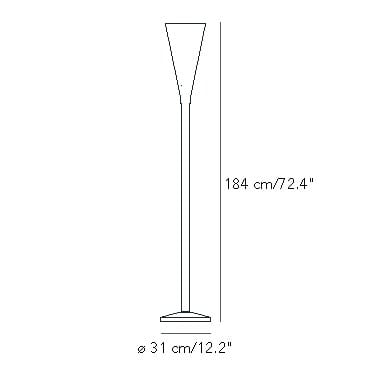 Металлический светодиодный торшер FontanaArte LUMINATOR ARCH-00090869 - Вид №5
