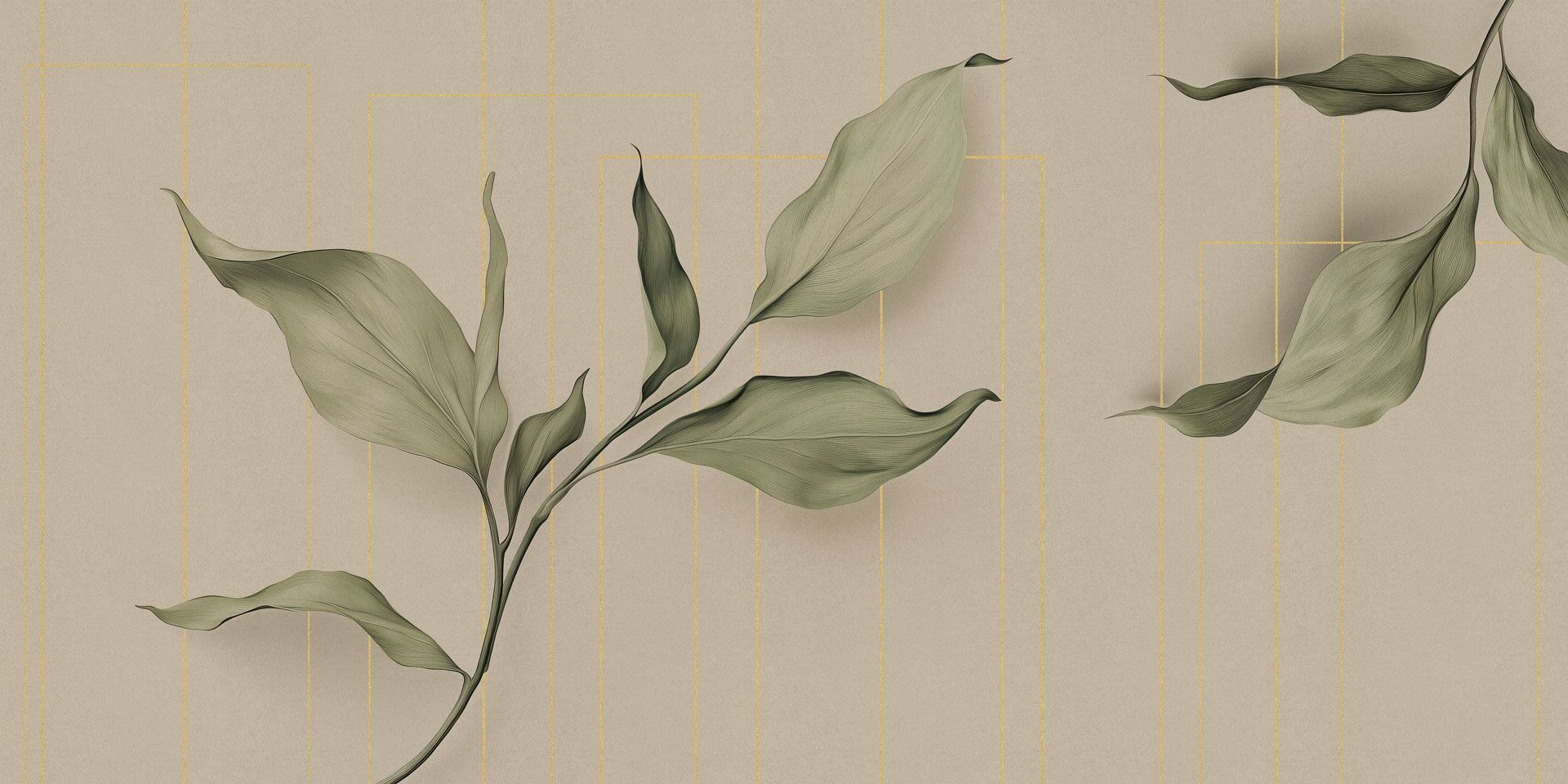 Обои с цветочными мотивами Rimura 2025-Mida's Gold ARCH-00046337 - Вид №1