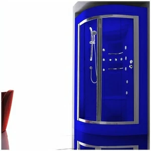 Душевая кабина Gruppo treesse Acquazzurra 100 STB-B7517S-SI белая с баней и гидромассажем угловая левая