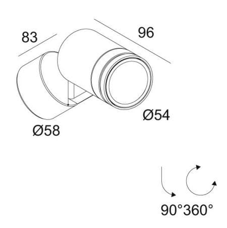 Металлический регулируемый светодиодный наружный прожектор Deltalight Spix ARCH-00066207 - Вид №7