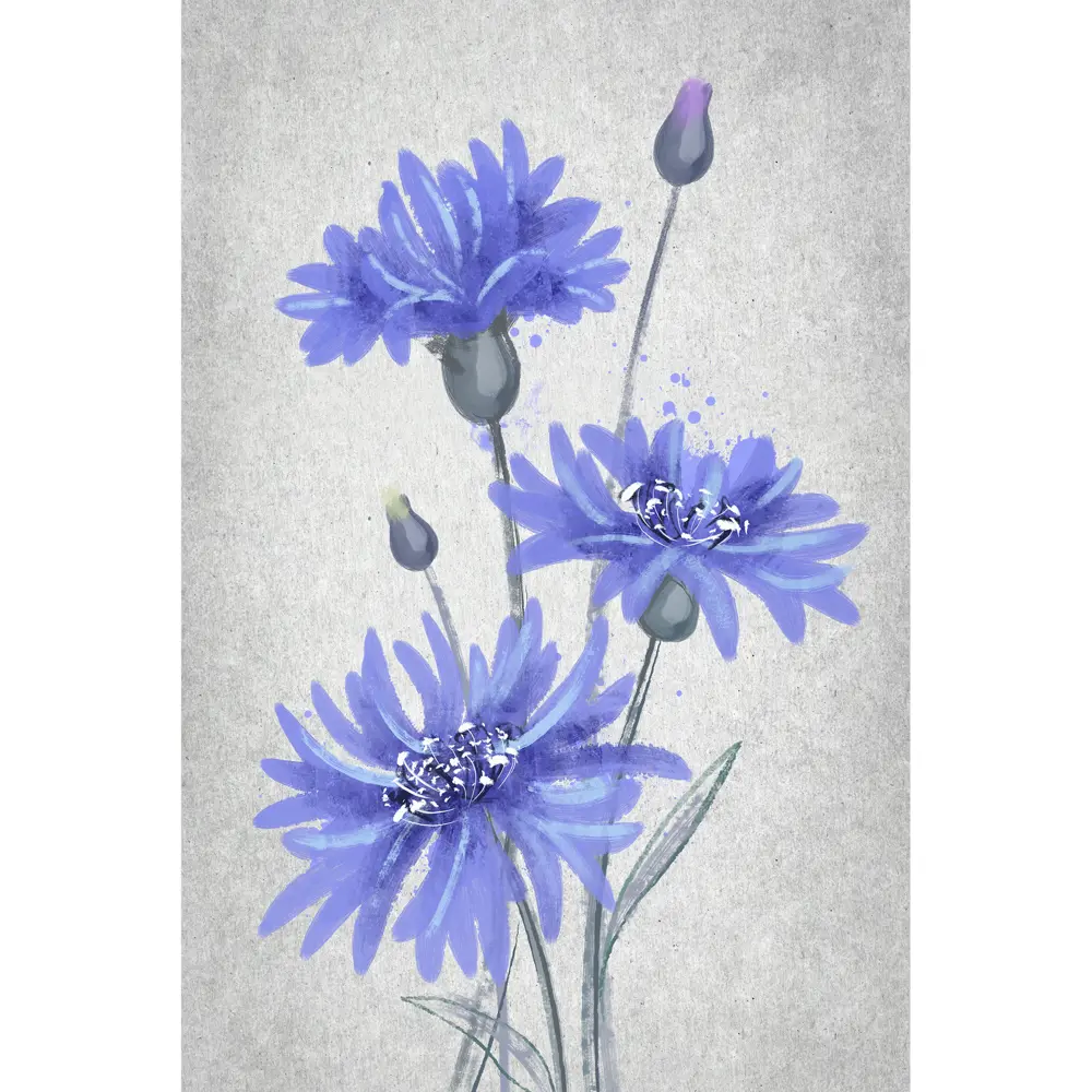 Картина на холсте Васильки 40x60 см Постер-лайн STLM-2208384