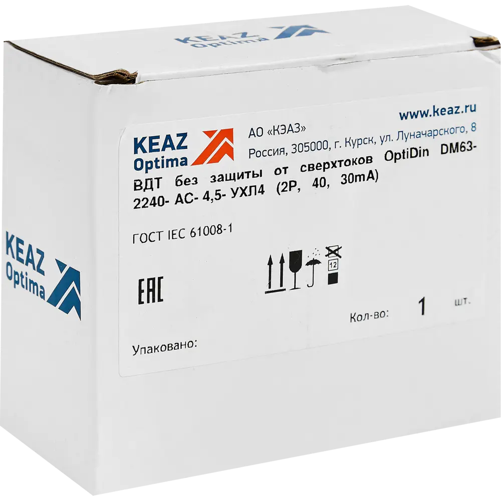 КЭАЗ УЗО 2-полюсное 40А с защитой от утечек тока 89341823 STLM-1503373 - Вид №4