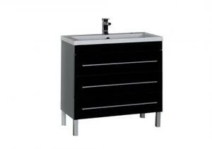 Тумба под раковину Aquanet Верона 90 черный (напольная 3 ящика)