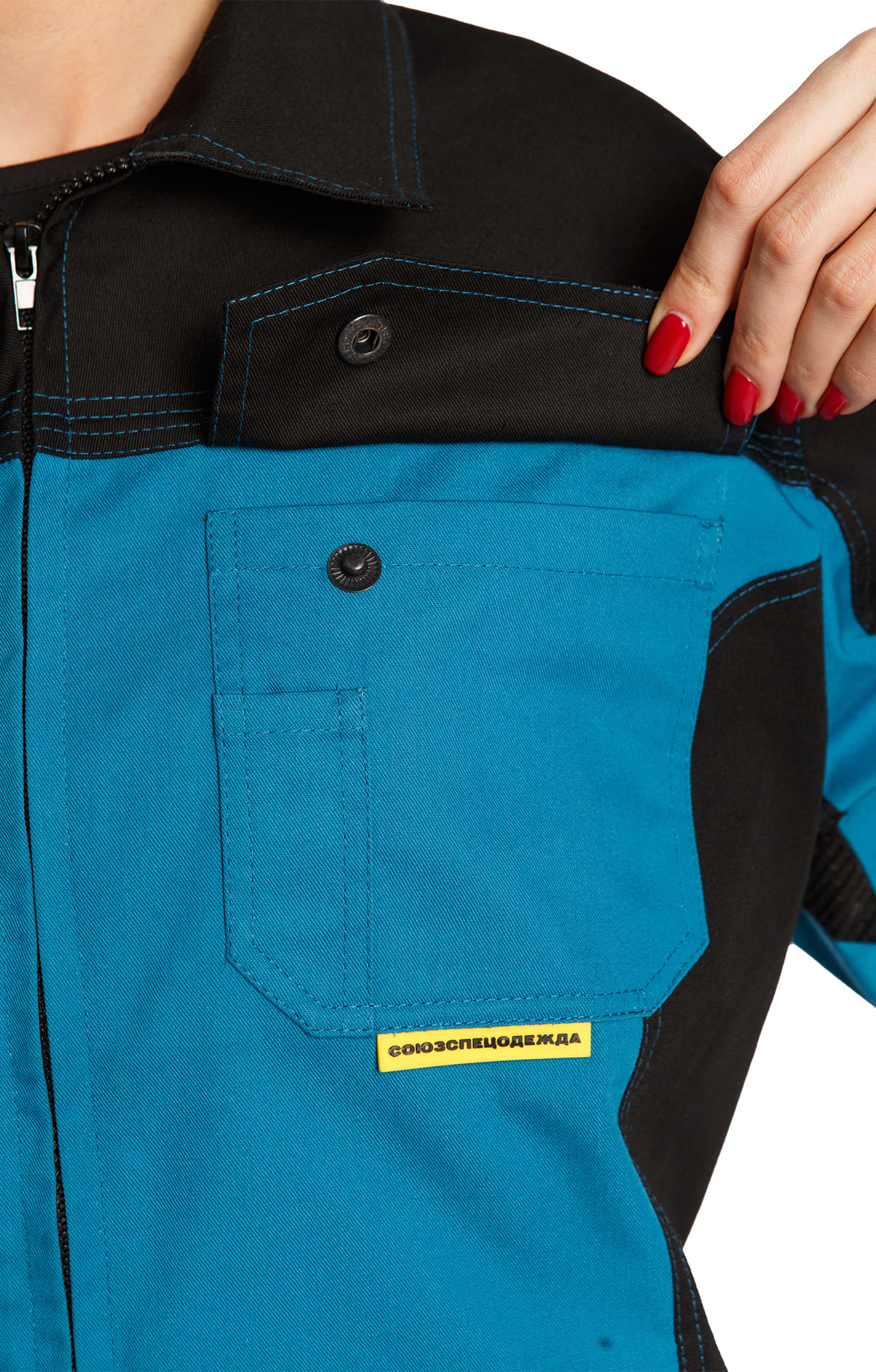 5027159 Костюм  женский аквамарин черный STATUS  Женская размер 56-58/170-176  - Вид №23