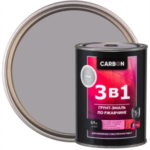 Эмаль по ржавчине 3 в 1 Carbon цвет серый 0.9 кг 82739813 STLM-2075961