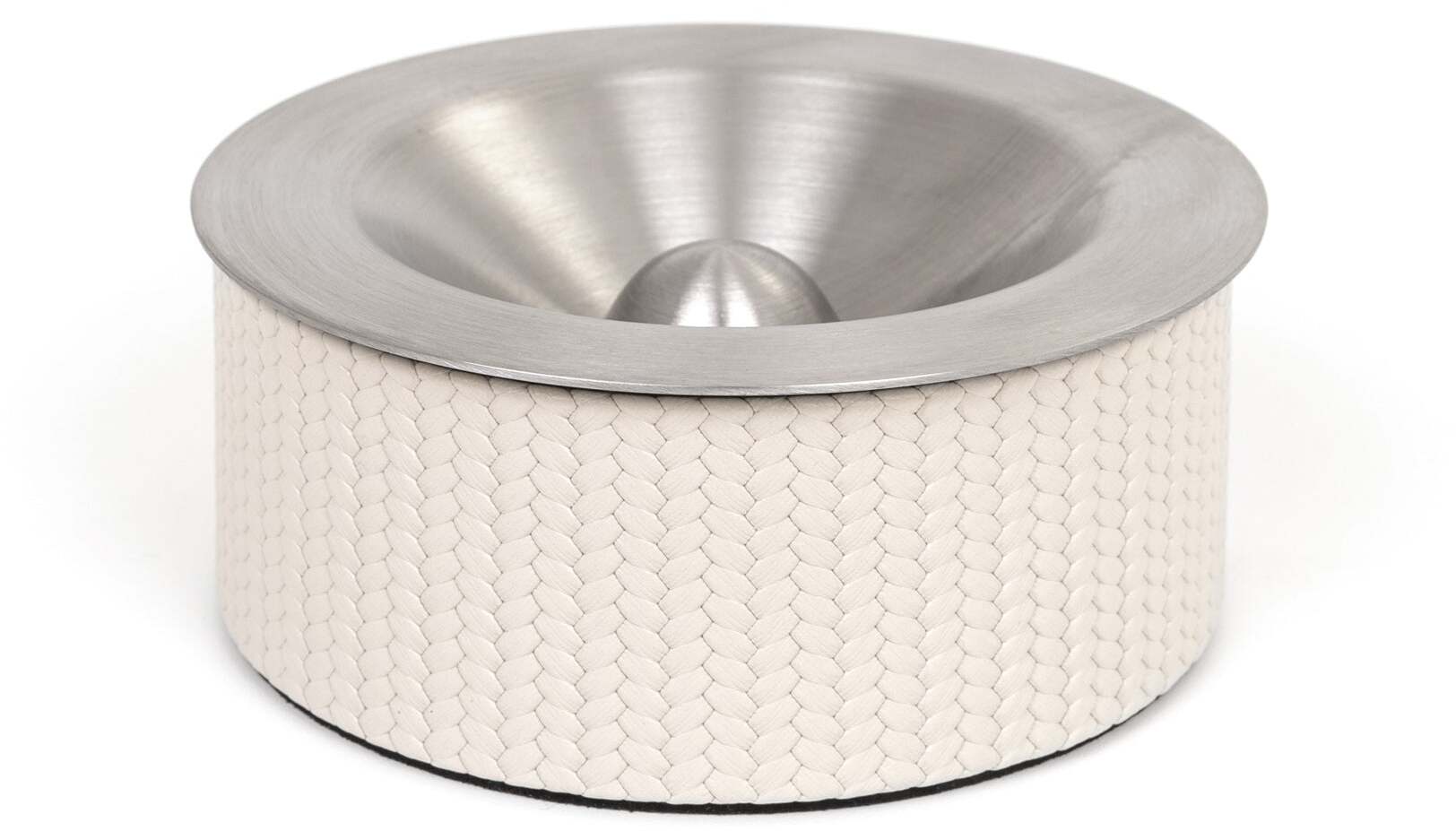 Пепельница Vulcano - Ø 13XH5,5 см / зернистая кожа_петроль-синий