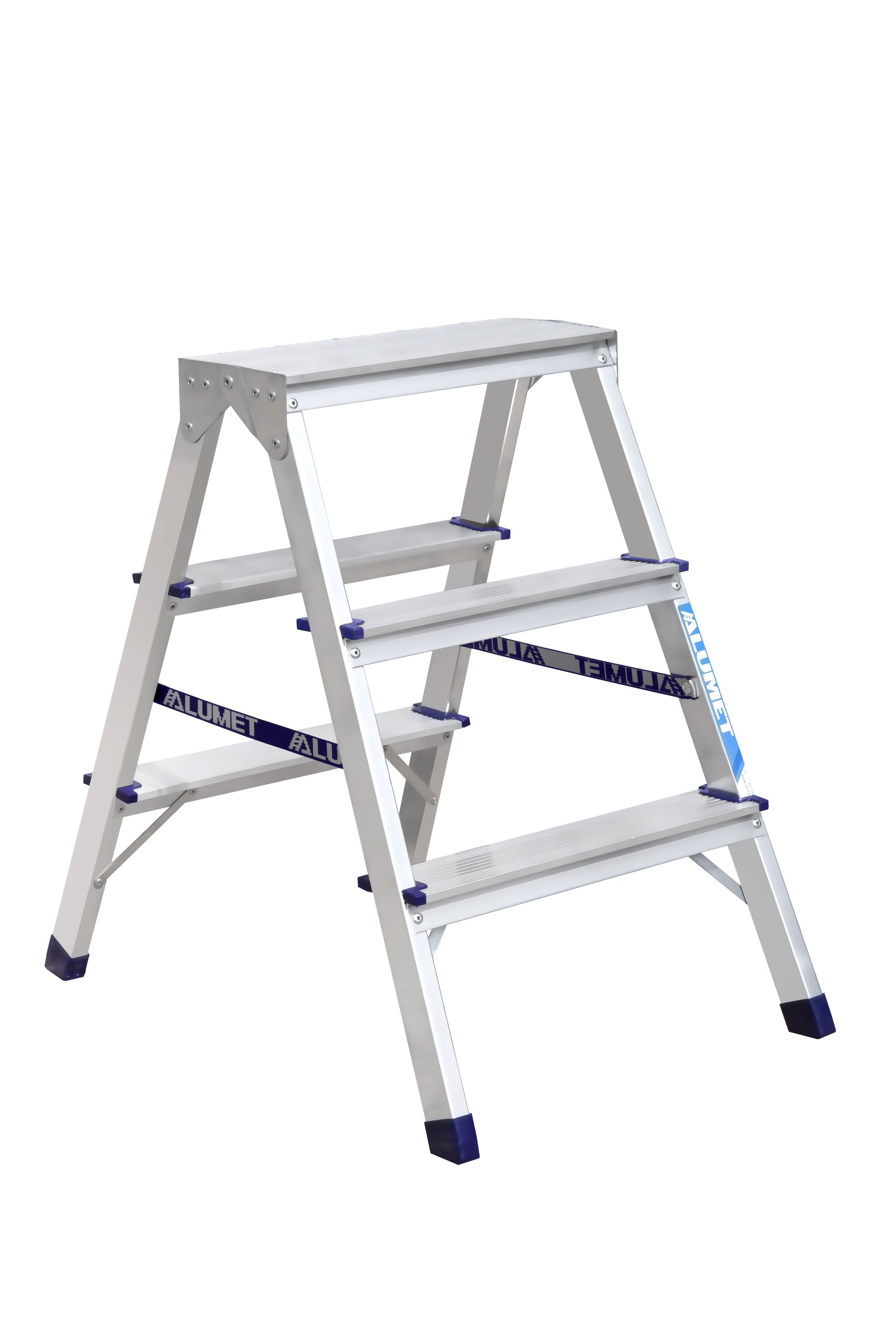 Стремянка алюминиевая двухсторонняя AD 7203 ALUMET 