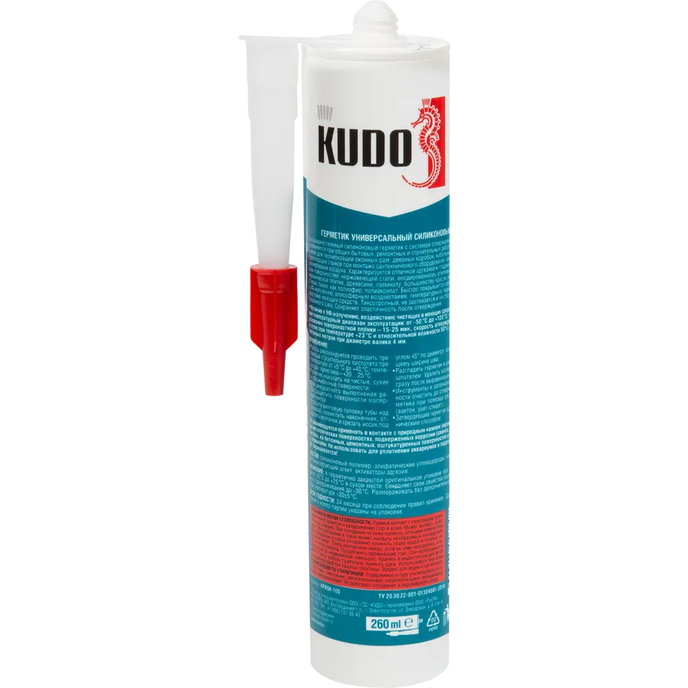 Силиконовый герметик KUDO Praktik универсальный прозрачный 260 мл 84579981 STLM-0052280 - Вид №1
