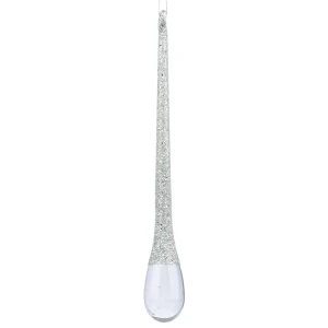 89381668 Украшение елочное «Капля», 25x3 см, цвет серебристый STLM-1474617