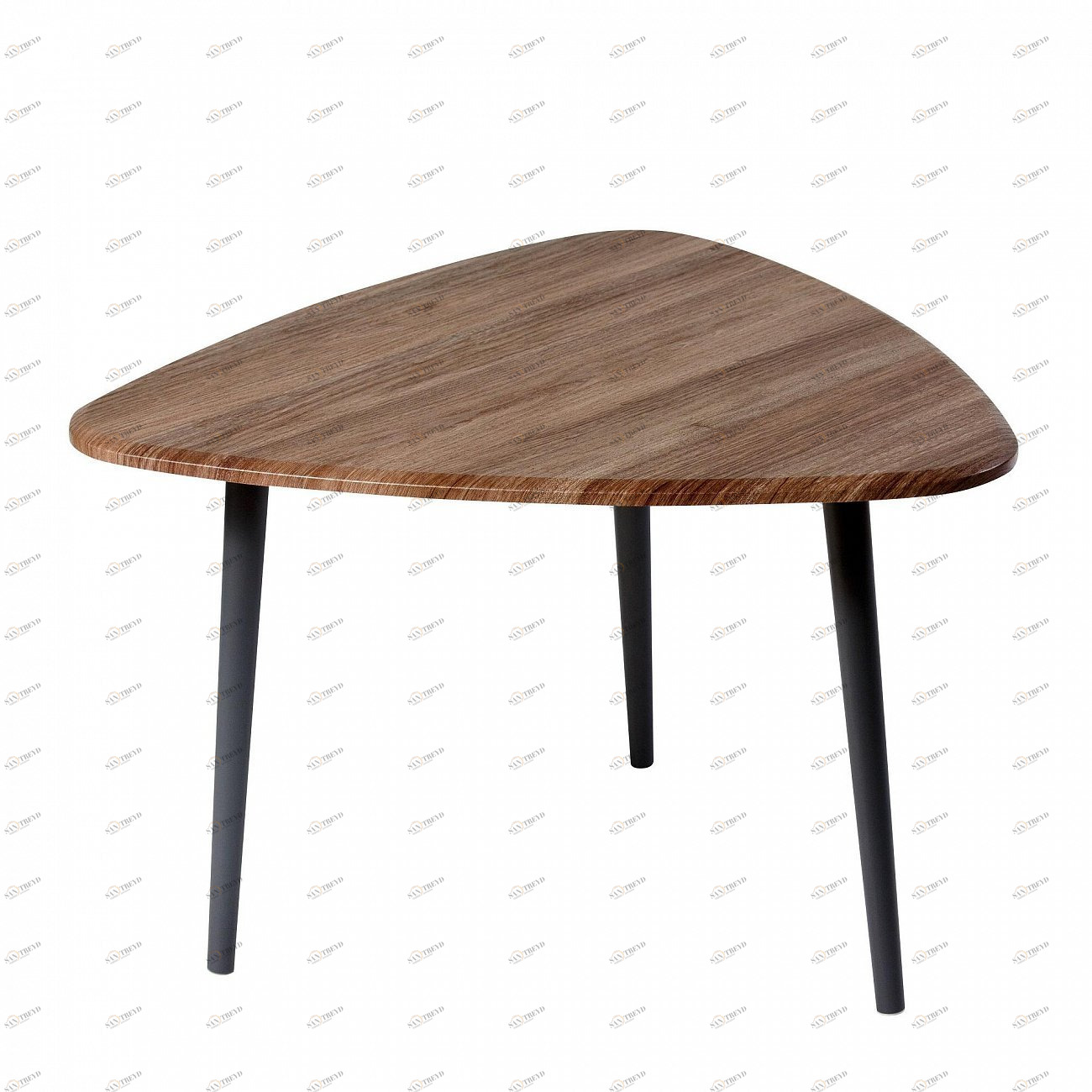 Журнальный столик с деревянными ножками орех Leset "Мельбурн" IMPEX  00-3967355 Коричневый 