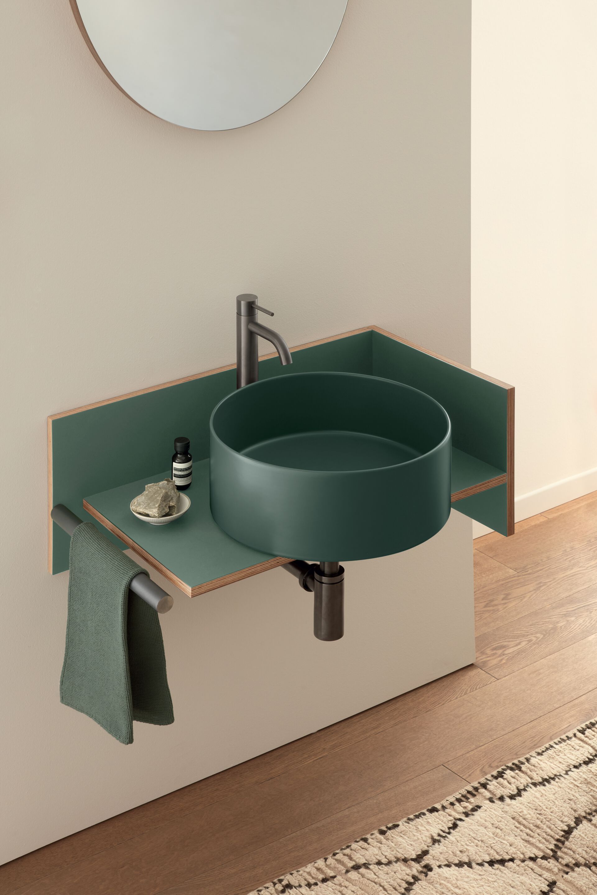 Керамическая столешница круглый умывальник Ceramica Cielo Тео ARCH-00139064 - Вид №1