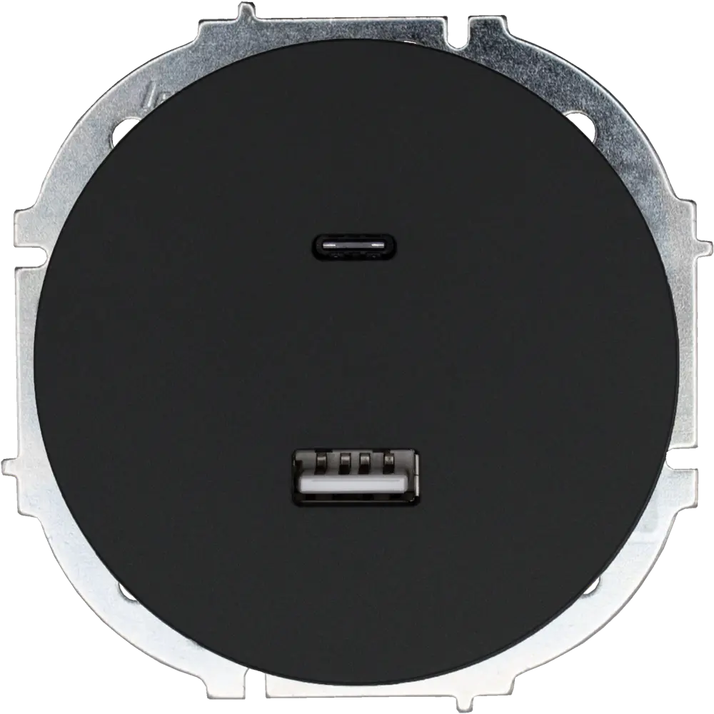 Розетка TC+USB встраиваемая Osen цвет черный 89424788 STLM-2037905 LEZARD - Вид №1