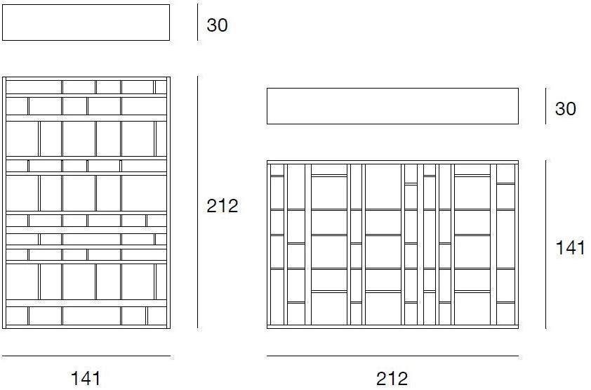 Pacini & Cappellini Открытый книжный шкаф с ящиками  5553  - Вид №2