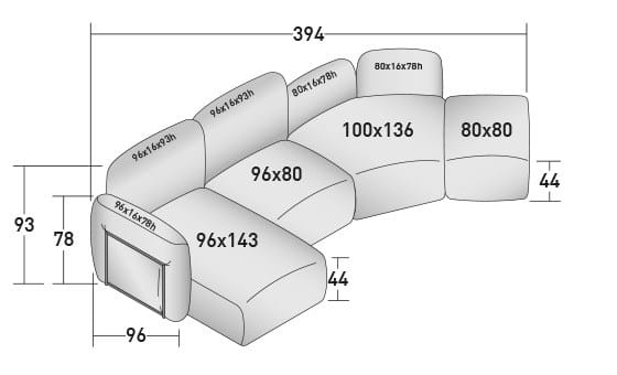 Съемный диван Flou лук ARCH-00058092 - Вид №10