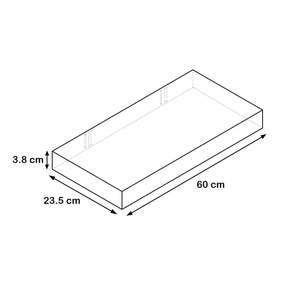 Полка мебельная прямая 60x23.5x3.8 см МДФ цвет чёрный SPACEO STLM-2006112 - Вид №8