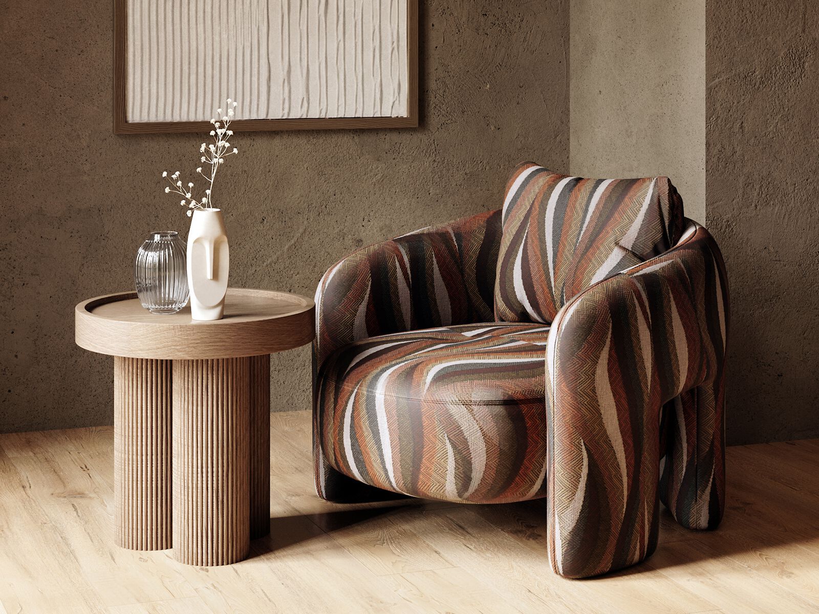 Тканевое кресло с подлокотниками ANA ROQUE INTERIORS ARCH-00041669 - Вид №1