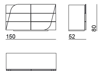 Комод с кожаной обивкой Bizzotto Italia Нара ARCH-00135493 - Вид №4