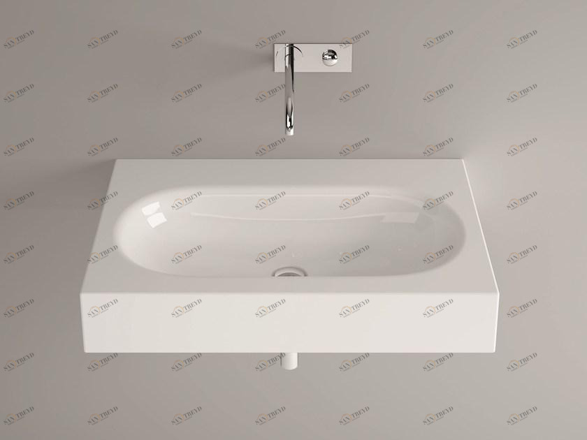 Подвесная раковина настенная овальная Bette Bettecomodo белая sun-id-1410195