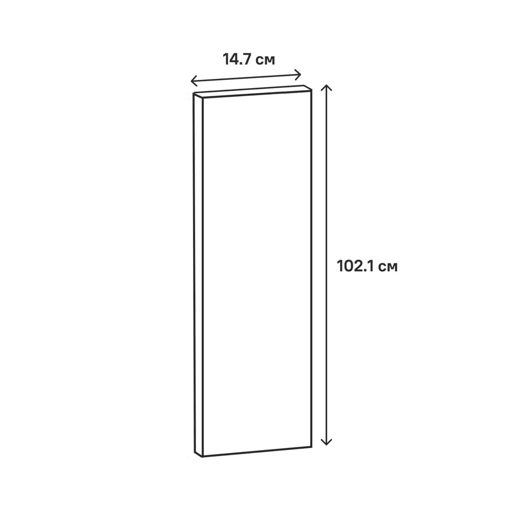 Фасад кухонный Сантьяго Delinia ID 14.7x102.1 см коричневый ЛДСП 82676477 STLM-0033769 - Вид №14