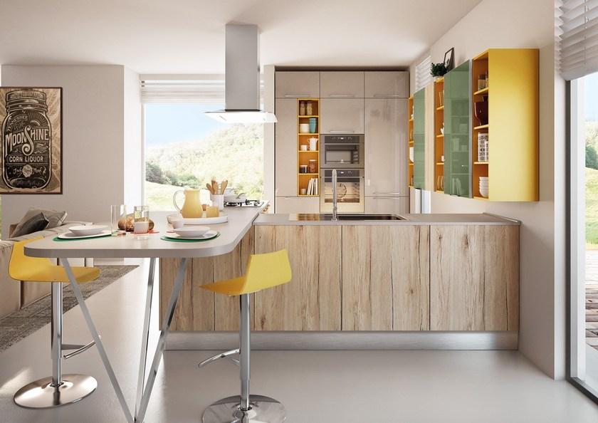 Cucine Lube Кухня с полуостровом Swing sun-id-1446770 - Вид №1