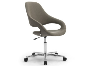 Офисное кресло с регулируемой высотой из искусственной кожи с колесами