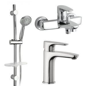 Paini Parallel 47CRKIT3 - 3 в 1 комплект для раковины и ванны со стойкой