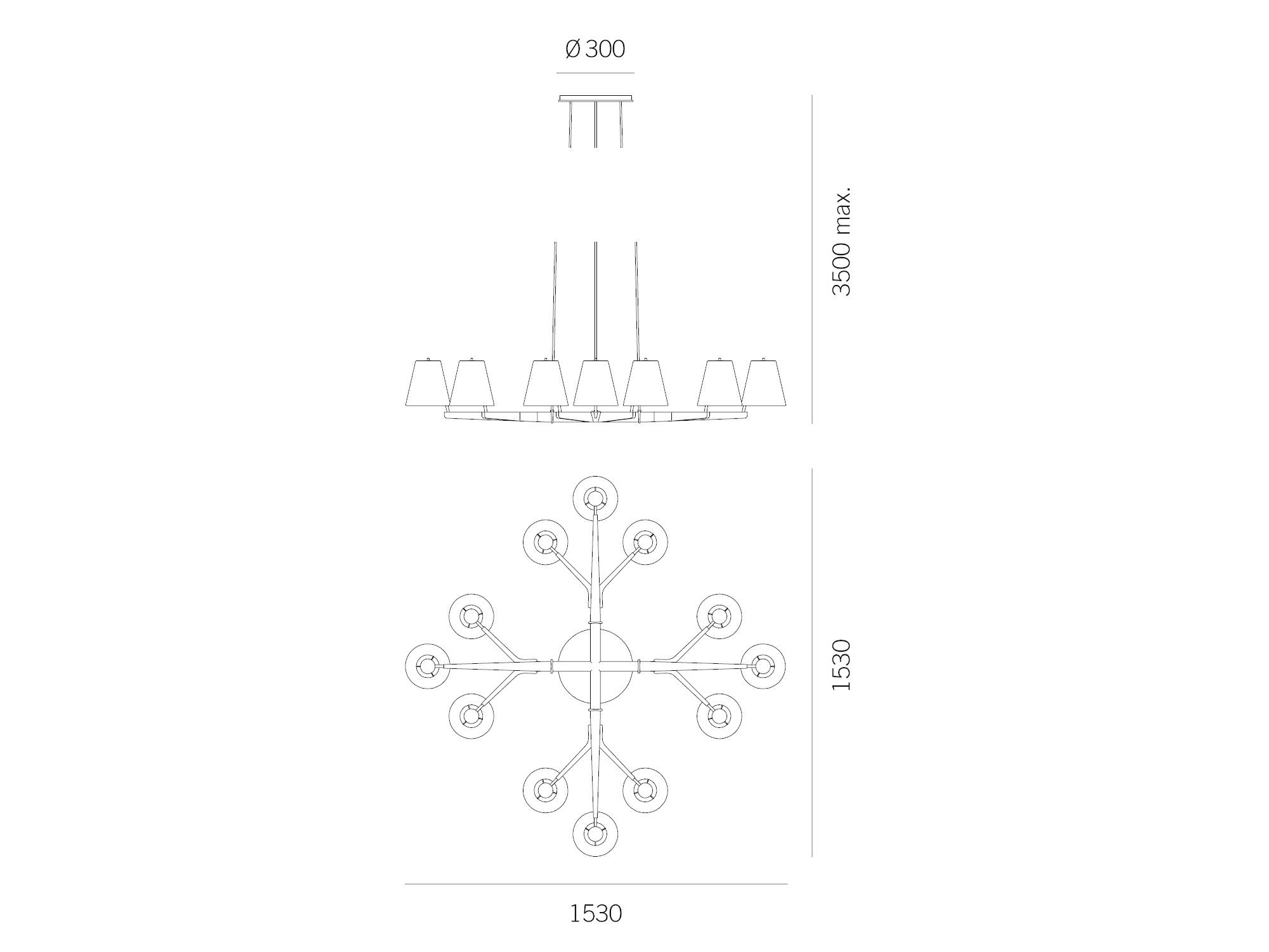 Подвесной светильник из дерева и шелка Kalmar HOLZSTERN ARCH-00128508 - Вид №3